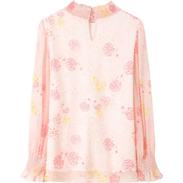 水墨佳人 气质简约显瘦长袖衬衫 女款 粉色