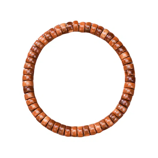 天纵 国风复古文艺纳福平安佛珠 药片珠高油密国朝文玩素圈 库克 菩提类手串 男女同款情侣款