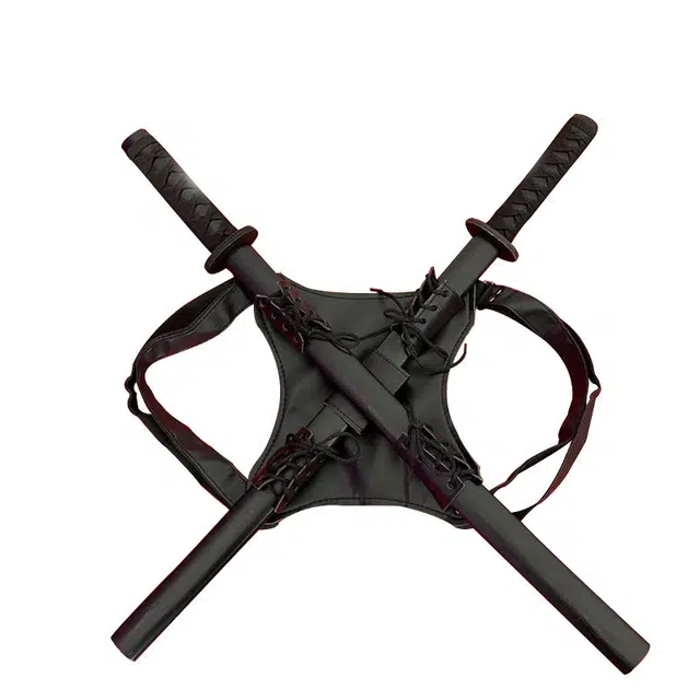 雄俊 双刃死侍背刀热能武士刃 激光发光宝剑刀 枪型玩具