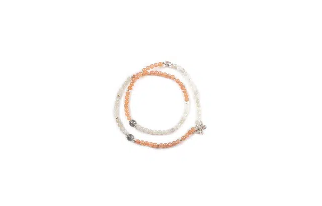 克拉日记 月光石太阳石双层叠戴日月星辰小众高级感灰白多圈 琉璃 手串 男女同款情侣款