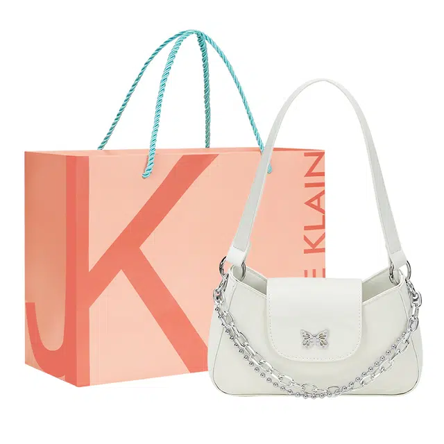 Jane Klain Baguette Bag Off-White