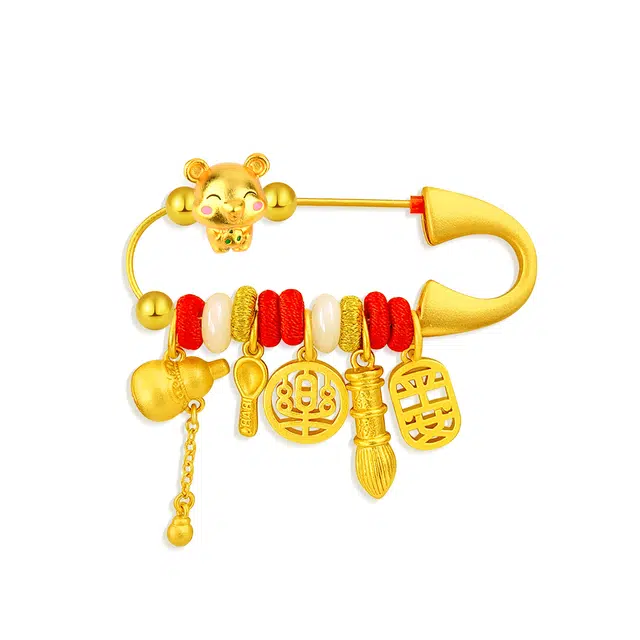 谧月珠宝 十二生肖 新中式国潮复古轻奢气质优雅 胸针 男女同款情侣款
