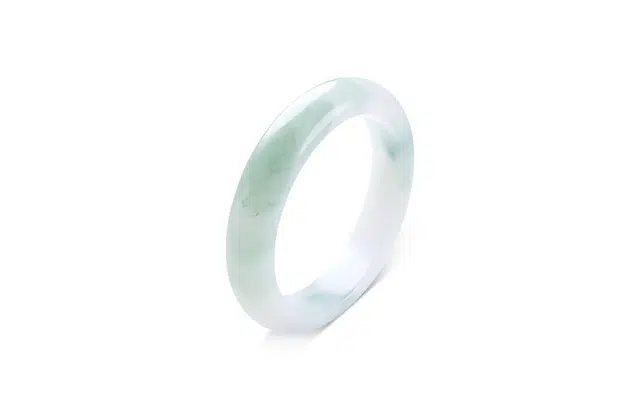 百利金 青山黛翠玉 新中式贵妃镯 古风大气轻奢高级感 清冷飘花国潮民族风 玉髓 玉石手镯 男女同款情侣款