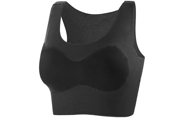 浪莎 纯色防下垂束胸超薄文胸 黑色