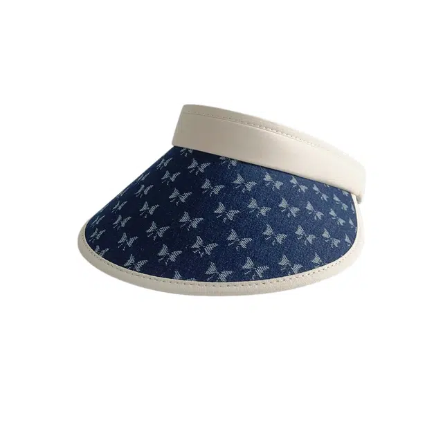 木林森 韩版小清新甜美风大檐满印提花蝴蝶 聚酯纤维 防晒帽 女款