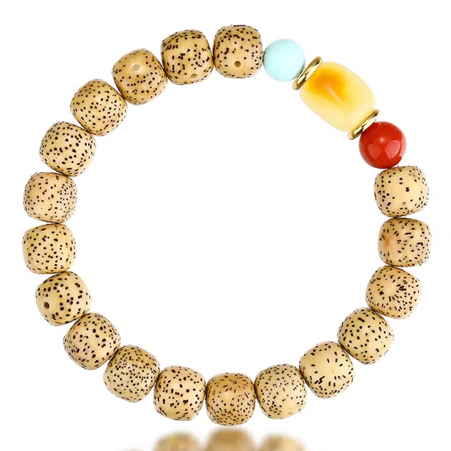 豆蔻时光 原生态 国风文玩佛珠 新中式国风高级感 设计感配色 星月菩提 菩提类手串 男女同款情侣款