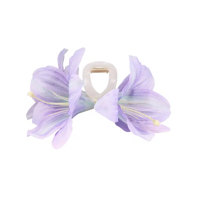 芒果饰品 百事合意 立体百合花朵 发夹 女款