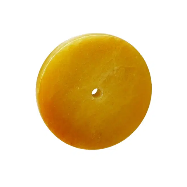 菲燕 特色黄翡平安扣翡翠玉器平安扣 糯种 吊坠 男女同款情侣款