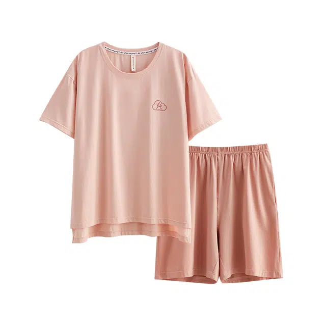 芬腾 薄款凉感透气短袖五分裤睡衣套装 女款
