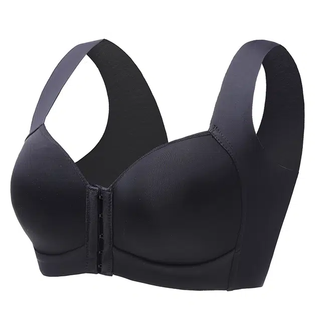 浪莎 无痕前扣纯色舒适内衣薄款胸罩无钢圈聚拢收副乳防下垂大码文胸 女款