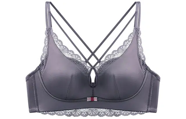 二三二三 缎面小胸聚拢收副乳防下垂薄款大胸显小加厚调整型胸罩文胸 女款