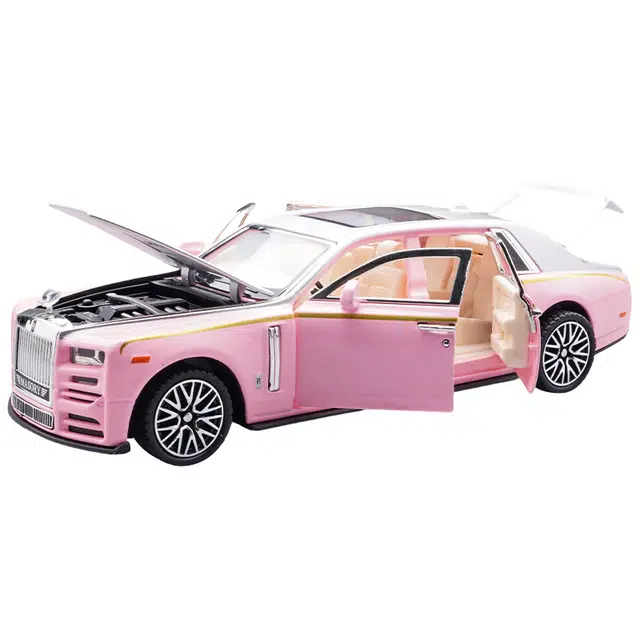 驰誉车玩 世界名车 粉色款 礼盒 劳斯莱斯 奔驰 保时捷 玛莎拉蒂 兰博基尼 迈凯伦 合金车模 成品模型