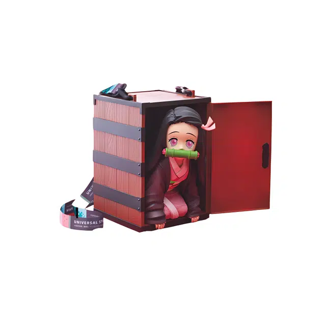 环球影城 灶门祢豆子 鬼灭之刃 弥豆子 爆米花盒 大阪 比例手办