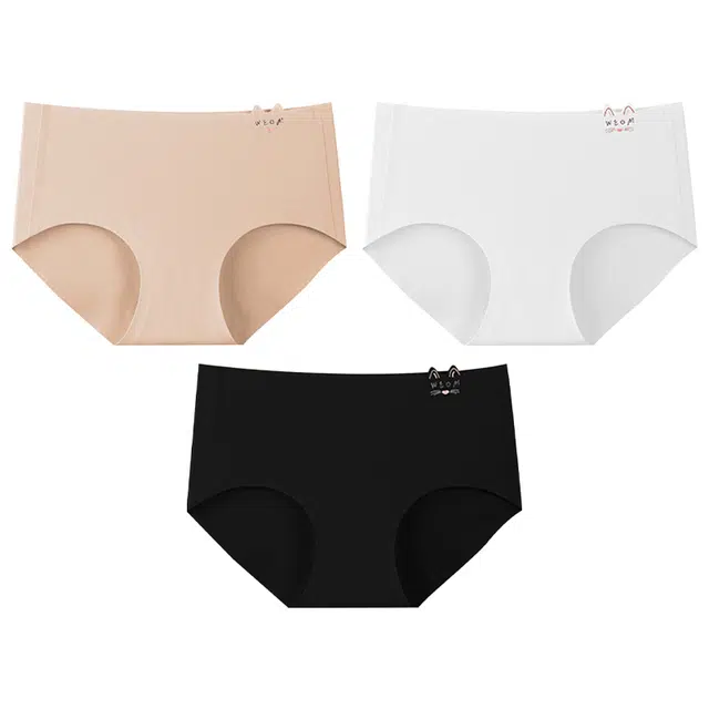 二三二三 无痕抗菌裆中腰日系舒适内裤 女款 组合装