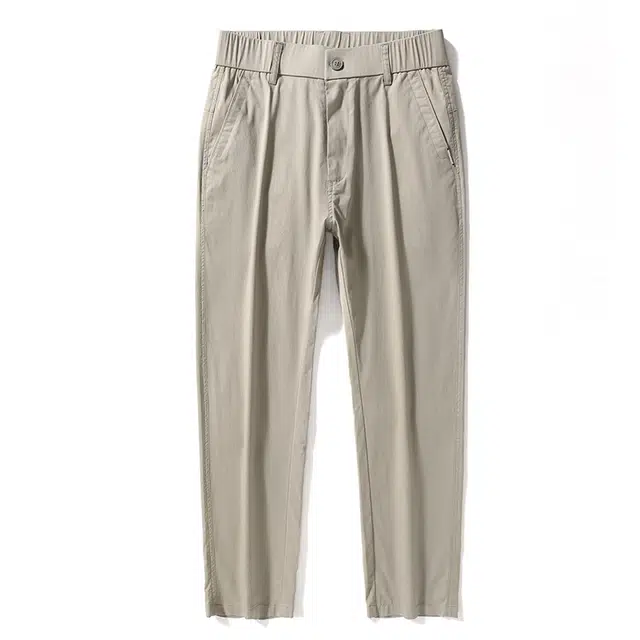 雅鹿 纯色时尚锥形宽松简约百搭垂感薄款休闲裤 男款
