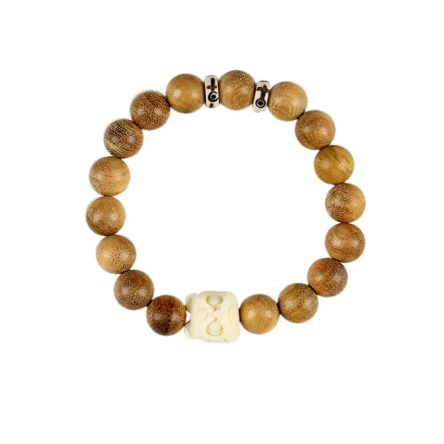 京华录 中式国风瑞兽醒狮文玩 本命年转运珠 栖霞寺单圈绕指柔串珠 本命年招桃花 发财暴富 奶香木 手串 男女同款情侣款 檀木