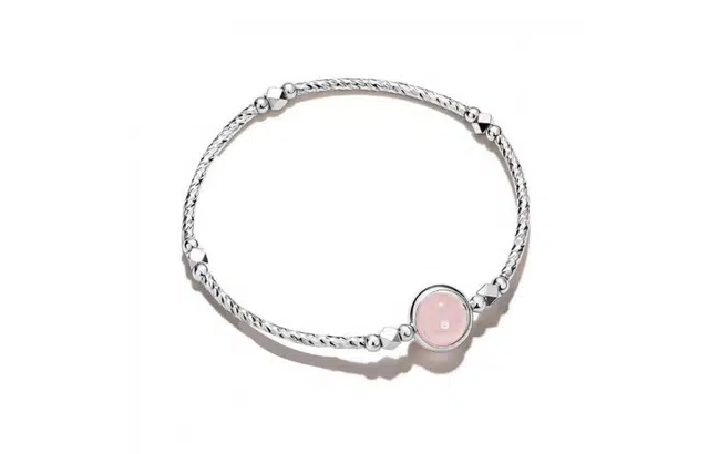 尚银福 国潮复古新中式貔貅转运碎银子招财吞金兽设计 水晶 玉石手链 女款