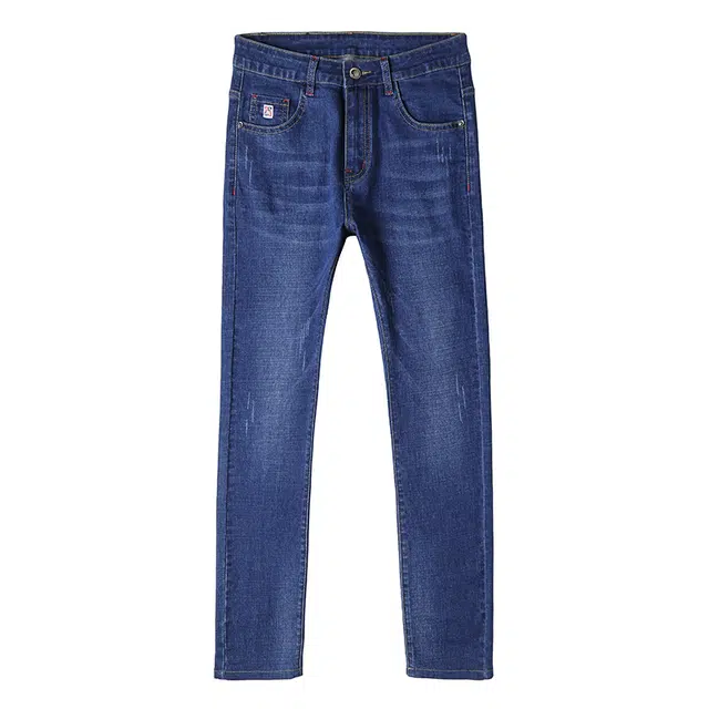 雅鹿 修身水洗做旧舒适百搭潮牌耐磨高街美式牛仔裤 男款