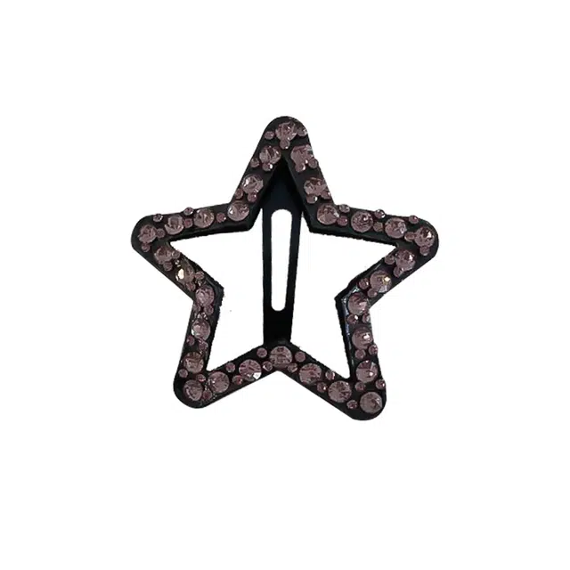 如花梦 五角星闪耀水钻碎少女风可爱星星 前额刘海夹 边夹侧边夹 发夹 女款 多色可选