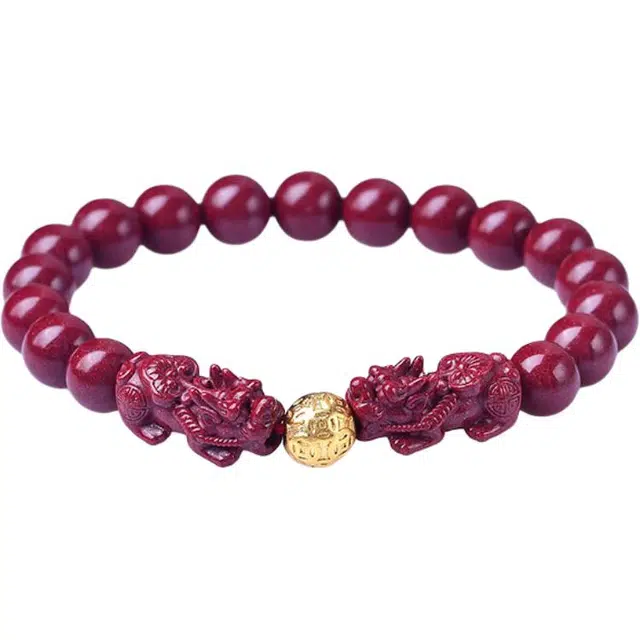 媚之吻 官方旗舰店龙貔貅紫金砂吉祥礼 朱砂 手串 男女同款情侣款
