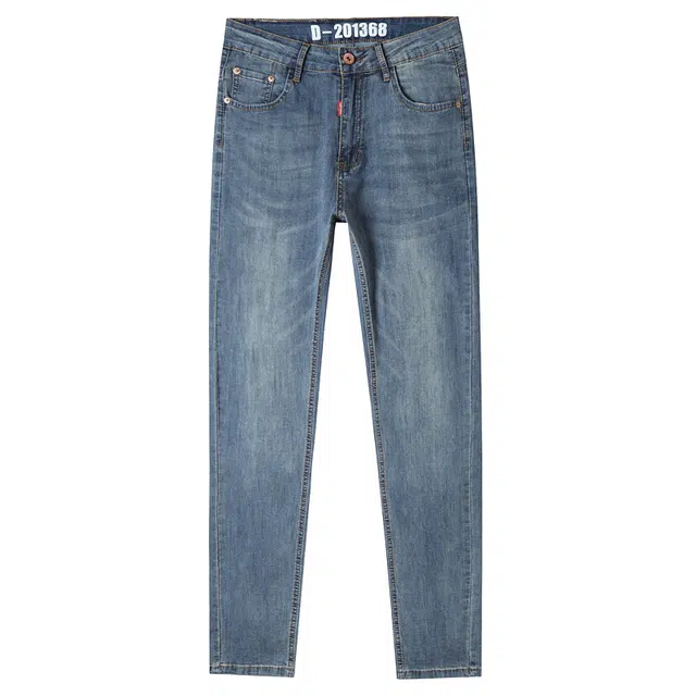 雅鹿 复古潮流弹力时尚百搭直筒修身休闲长裤牛仔裤 男款 牛仔蓝