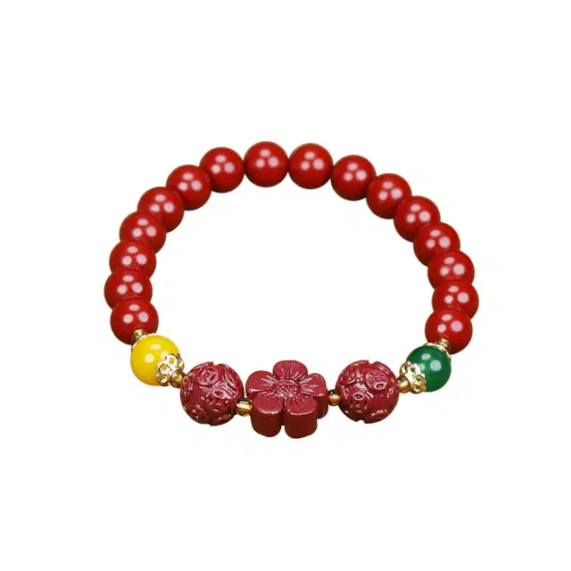 岁月静好 新中式国潮复古民族风 再造辰砂朱砂 手串 女款