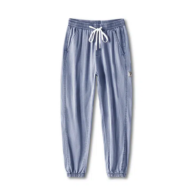 雅鹿 垂感潮流直筒系带薄款休闲裤 男款