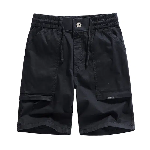 雅鹿 美式工装运动宽松拉链系带篮球裤百搭薄款五分休闲短裤 男款