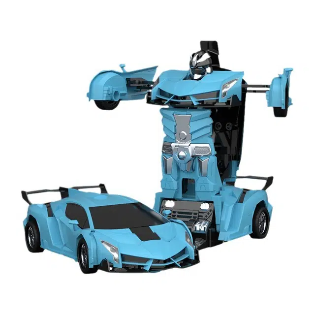 雄俊 可充电变形车 一键变换旋转灯光音乐 遥控玩具