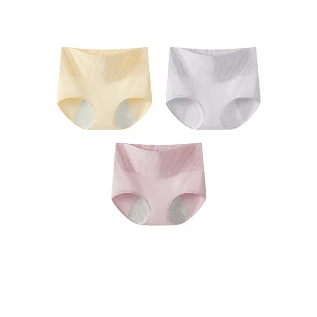 雅鹿 高腰生理期防漏棉裆内裤 女款 组合装