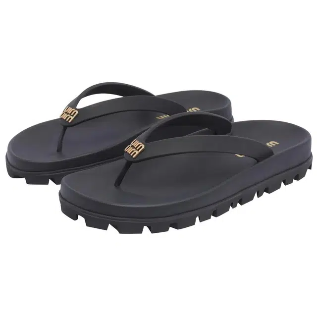 Miu Miu Platform Thong Sandals Black