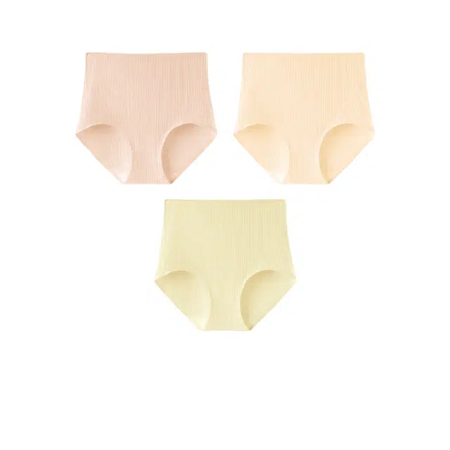 雅鹿 高腰无痕透气收腹薄款三角内裤 女款 组合装