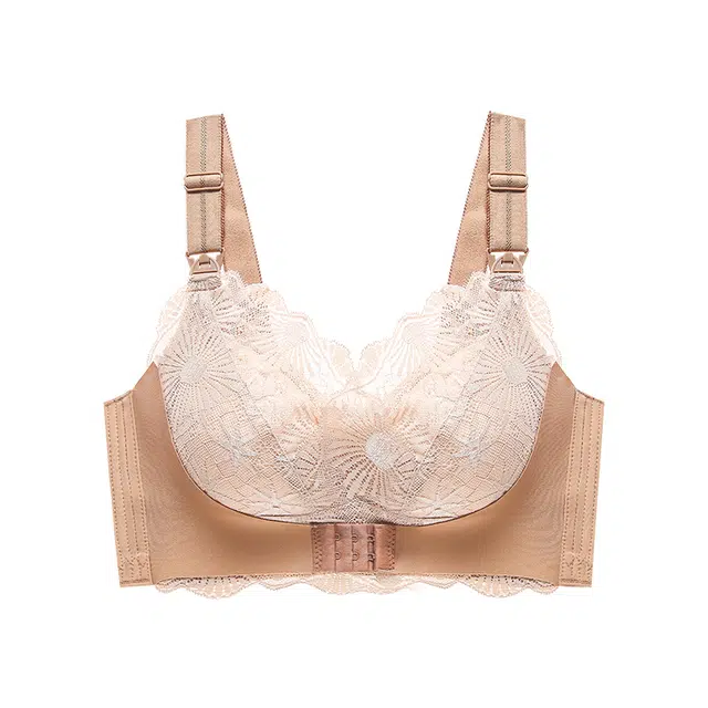 莫代尔 无痕透气亲肤哺乳内衣大胸显小薄款收副乳防下垂聚拢产后喂奶专用大码孕妇文胸 女款