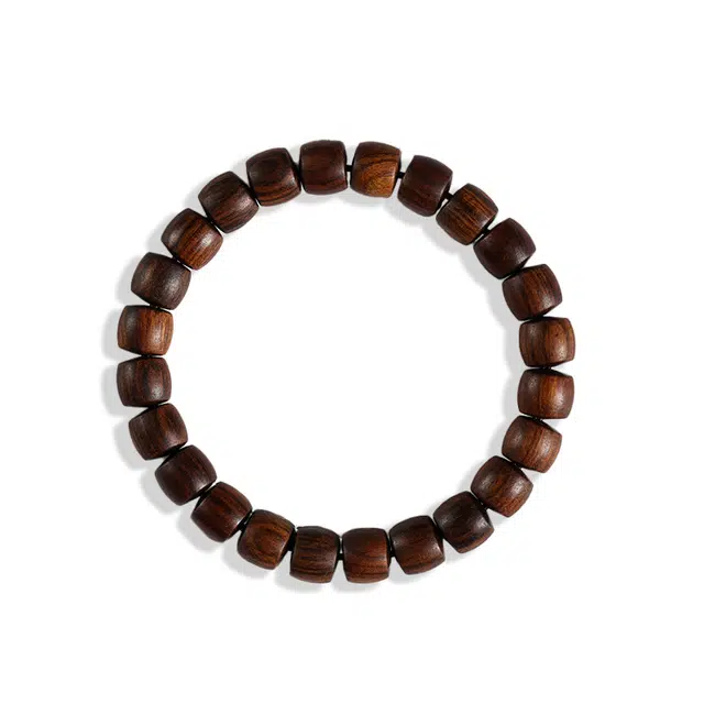 京华录 国潮文艺素雅文玩串珠 新中式招财纳福盘玩念珠 古风汉服旗袍 时来运转 学业有成 玛瑙 木作手串 男女同款情侣款 花梨木