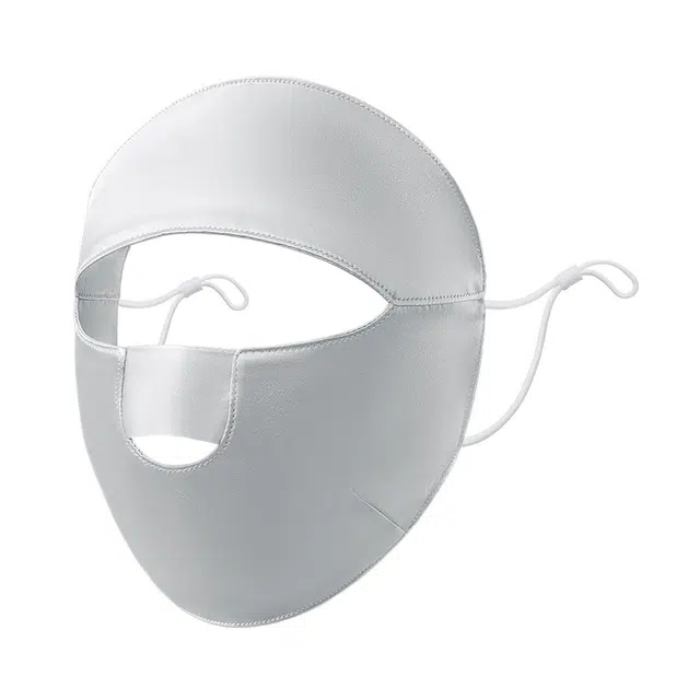 浪莎 真丝脸基尼全脸防护遮阳防紫外线医美透气不憋闷凉感口罩户外出游骑行运动 桑蚕丝 防晒面罩 女款