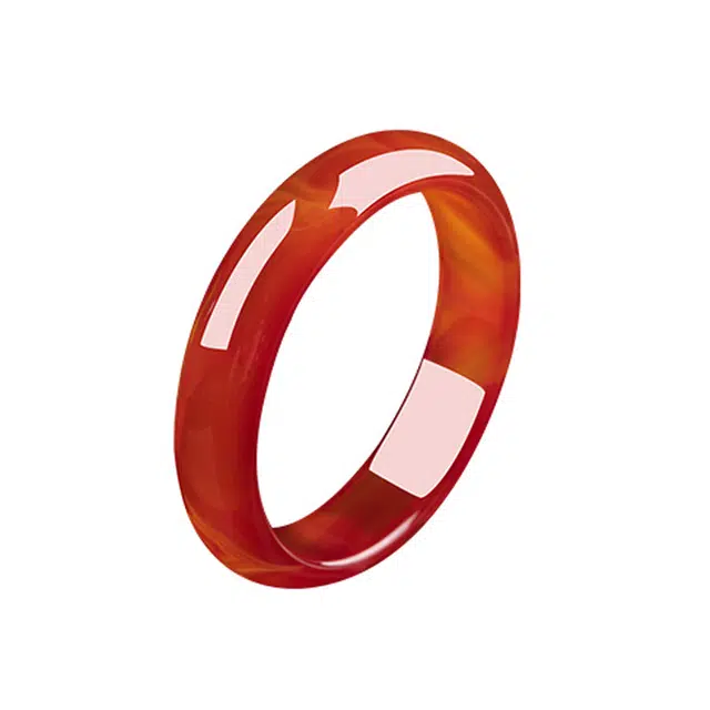 贝戈丽丝 国潮新中式温婉大气 汉服搭配扁条腕饰 冰透水润显白贵妃镯 夏日高级搭配 玛瑙 手镯 女款