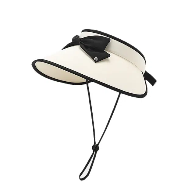 木林森 户外遮阳防紫外线蝴蝶结显脸小双面冰丝空顶 涤纶 防晒帽 男女同款情侣款