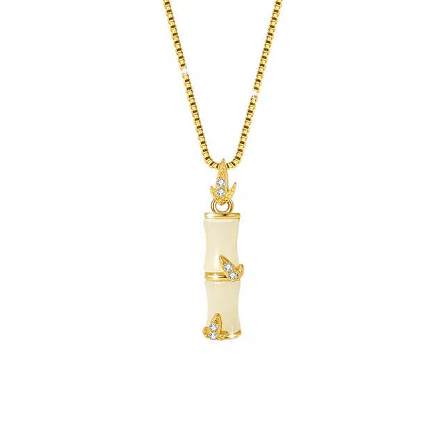 大唐国鼎 节节高升 新中式国风复古 典雅显气质 日常通勤 轻奢设计感 玉髓 玉石项链 女款