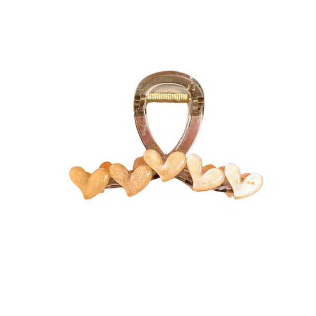 水中玉 清新果冻抓夹大号气质爱心鲨鱼夹发卡高级感后脑勺盘发卡子 发夹 女款