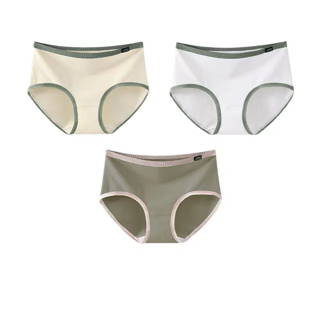 雅鹿 透气女士中腰无痕抑菌裆三角内裤 女款 组合装