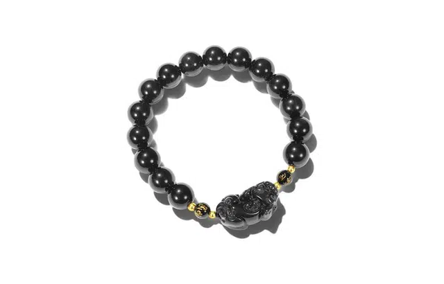 百利金 吞金兽貔貅 招财转运国潮复古新中式简约精致创意设计六字真言转运珠 琉璃 玉石手串 男女同款情侣款