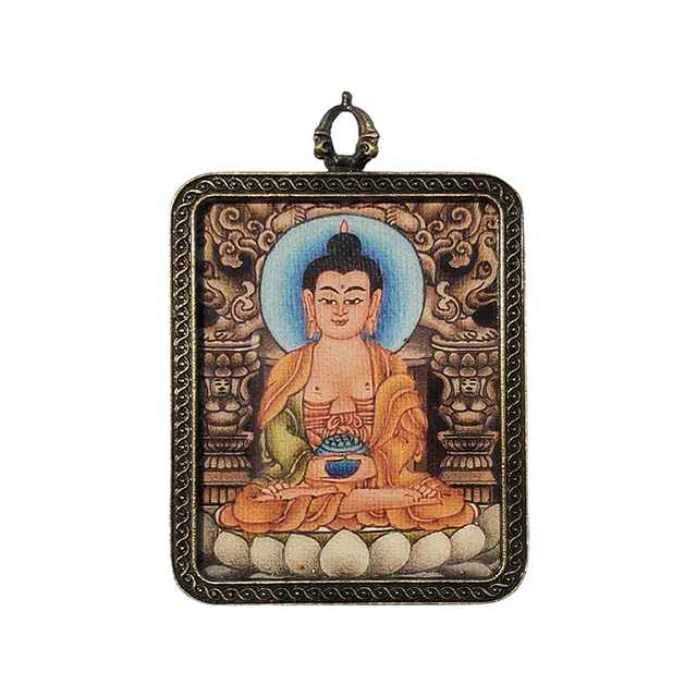 玉临门 新中式吉祥纳福唐卡 复古小众国风编绳配饰 合金 吊坠 男女同款情侣款