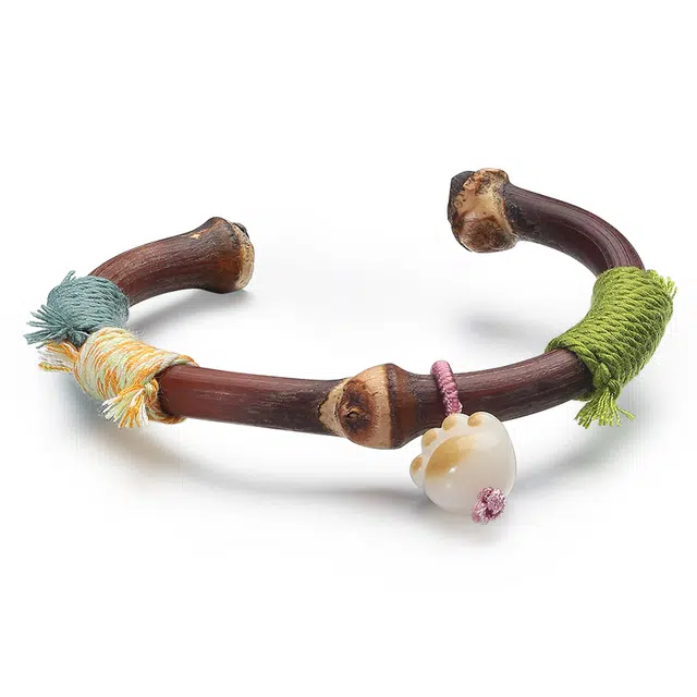 彗时 在逃公主送福气平安鸡血藤新中式国风招财纳福转运珠小众轻奢编织红绳素圈妈妈手链女朋友女神 星月菩提 手镯 男女同款情侣款