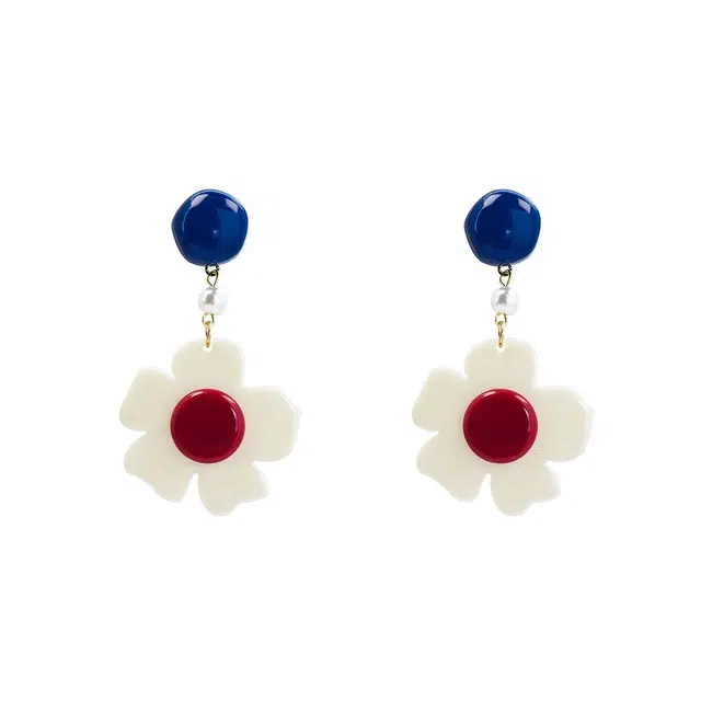 大唐国鼎 大花朵 复古气质小众时尚设计 高级感森系可爱 灵动气质日常通勤 合金 耳钉 女款