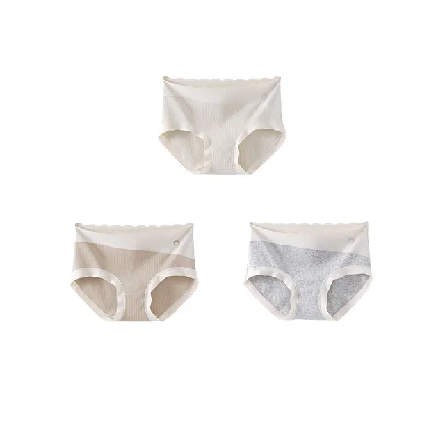 雅鹿 简约三角透气中腰无痕内裤 女款 组合装