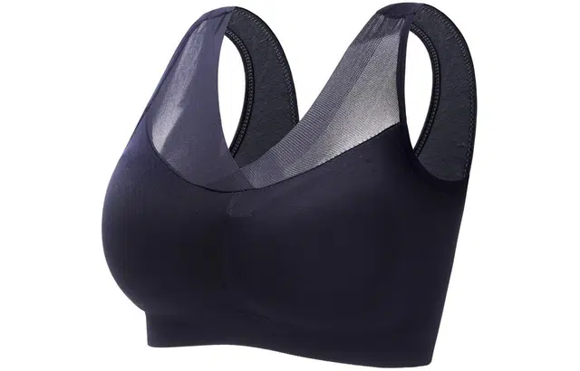 二三二三 妈妈内衣背心式大胸显小中老年人妇女无钢圈大码聚拢胸罩文胸 女款