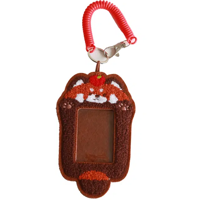 歪瓜出品 卡套可爱毛绒校园卡保护套饭卡照片挂件卡通 谷圈挂件