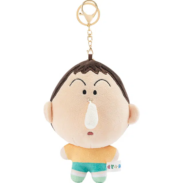 歪瓜出品 蜡笔小新角色 阿呆/小白 可爱卡通挂饰钥匙扣 可动抽拉 谷圈挂件