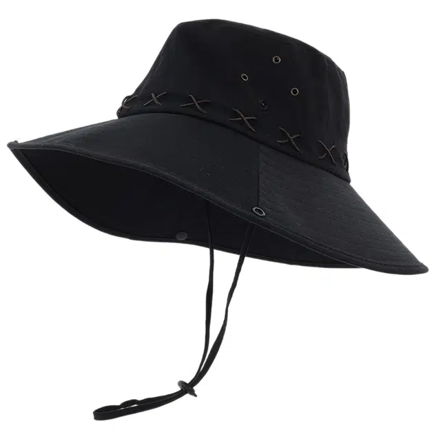 木林森 古西部牛仔大檐 休闲户外登山钓鱼遮阳夏季薄款透气防晒 棉 渔夫帽 男女同款情侣款