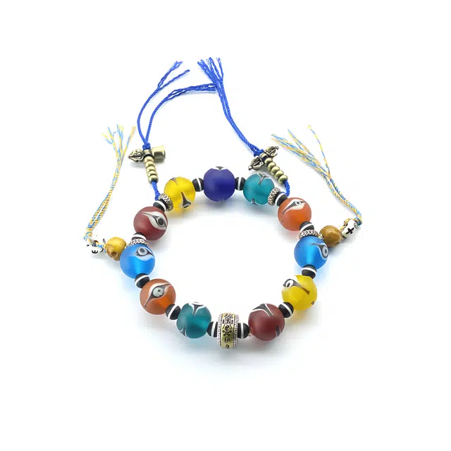 玉临门 新中式五路财神之眼 设计感高级 吉祥如意手饰 琉璃 手串 男女同款情侣款